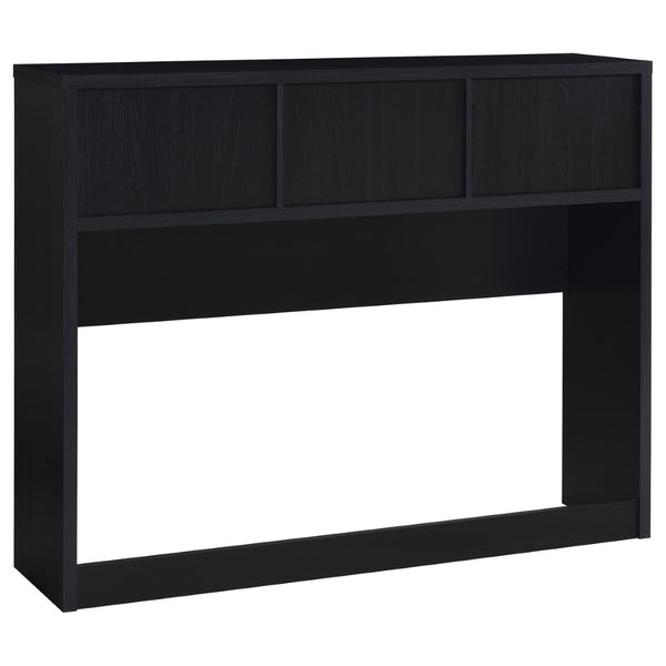 English Elm Geary Queen Bookcase Headboard Bedroom Set with Usb Charging Nightstands Black B062S01694