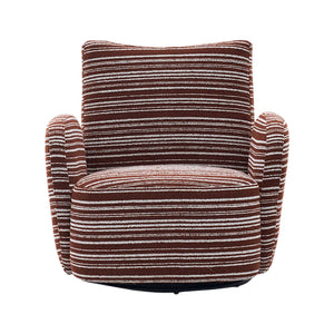 English Elm Modern Boucle 360° Swivel Leisure Chair with High‑Resilience Sponge, Supportive Curve, 550lb Capacity Red W395P355443