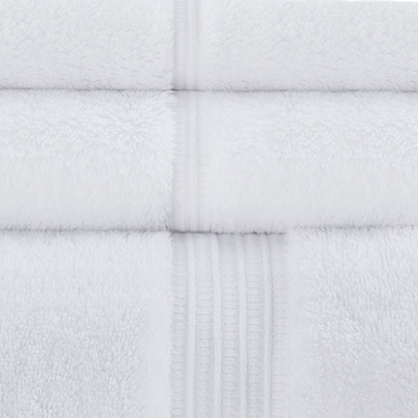 JLA Home Croscill - Ultra Turkish Towel - 800 GSM Premium Long-Staple Cotton, Spa-Soft, Ultra-Absorbent Quick-Dry Luxury White CC73-0006