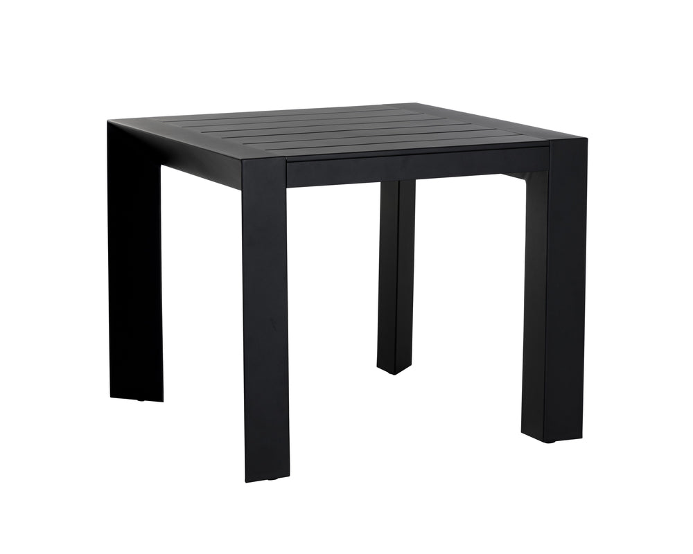 Sunpan Merano Dining Table - Modern Design with Sleek Lines and Durable Powder Coated Aluminum Frame Black