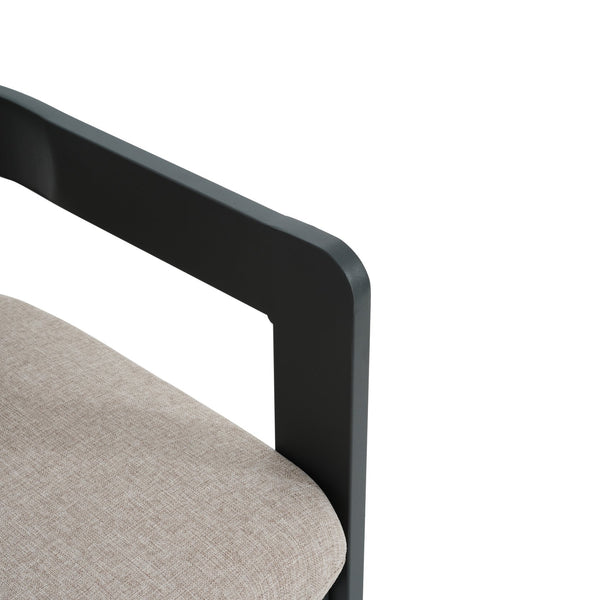 English Elm Christopher Knight Home® - Pula Outdoor Aluminum Dining Chair Set of 2 — Weather‑Resistant Lightweight Frames with Plush Cushions Beige+Black N775P221509B