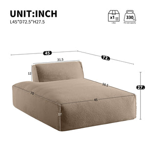 English Elm 72"Oversized 72" Oversized Modular Sofa Bed - Plush Comfort, No Assembly, Baby & Elderly Friendly Design! N723P272383D-GIGA