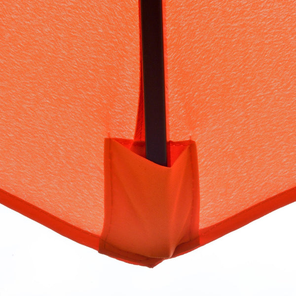 English Elm Outsunny 9Ft Orange Patio Umbrella With Crank, 3-Tier Venting For Deck & Lawn Shade, Easy Tilt W2225P174162-GIGA