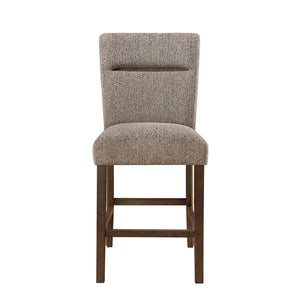 English Elm Marcello Brown Bar Table Set with Faux Marble Top, Upholstered Stools & Bench, Sturdy Storage B201S00441