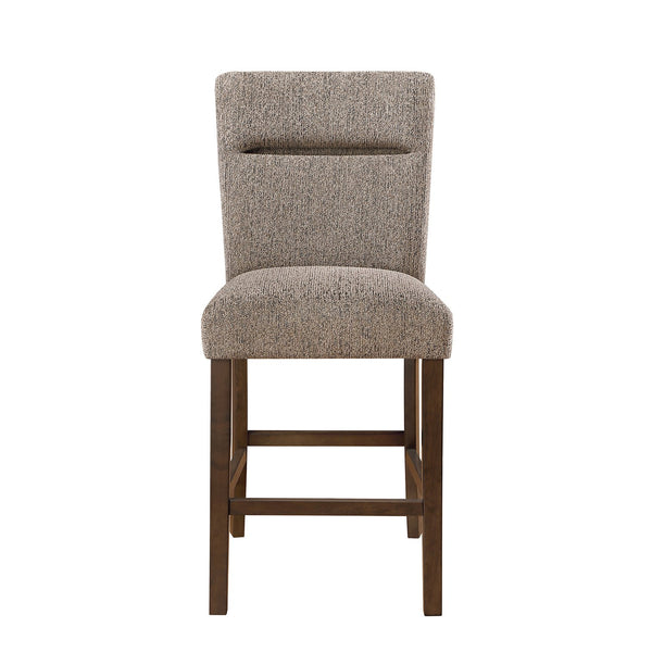 English Elm Marcello Brown Bar Table Set with Faux Marble Top, Upholstered Stools & Bench, Sturdy Storage B201S00441