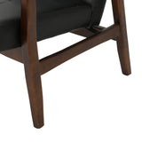 Christopher Knight Home® - Noble House - Marcola Mid Century Modern Faux Leather Club Chair with Wood Frame