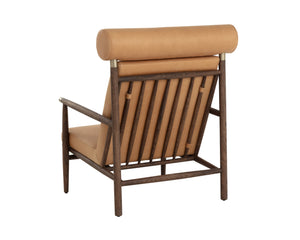 Sunpan Biko Lounge Chair - Timeless Sahara Camel Leather With Solid Oak Frame For Ultimate Comfort & Style Brown Leather 111312