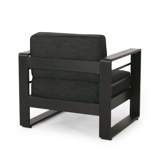 English Elm Christopher Knight Home® - MAYA Modern BAY MP1 Club Chair Dark Gray Aluminum Frame Weather-Resistant Patio Accent Seating 33.5"L 69967.00