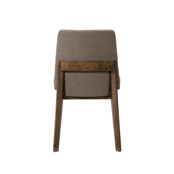 English Elm Christopher Knight Home® - Upholstered Modern Armless Dining Chair Set of 2 with Ergonomic Curved Back & Solid Wood Frame Durable Fabric Brown,Walnut N771P330590W