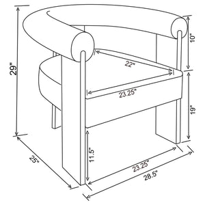 English Elm Slater Green Bouclé Upholstered Accent Chair with Dark Wood Frame, Plush Comfort and Timeless Texture B062P299951