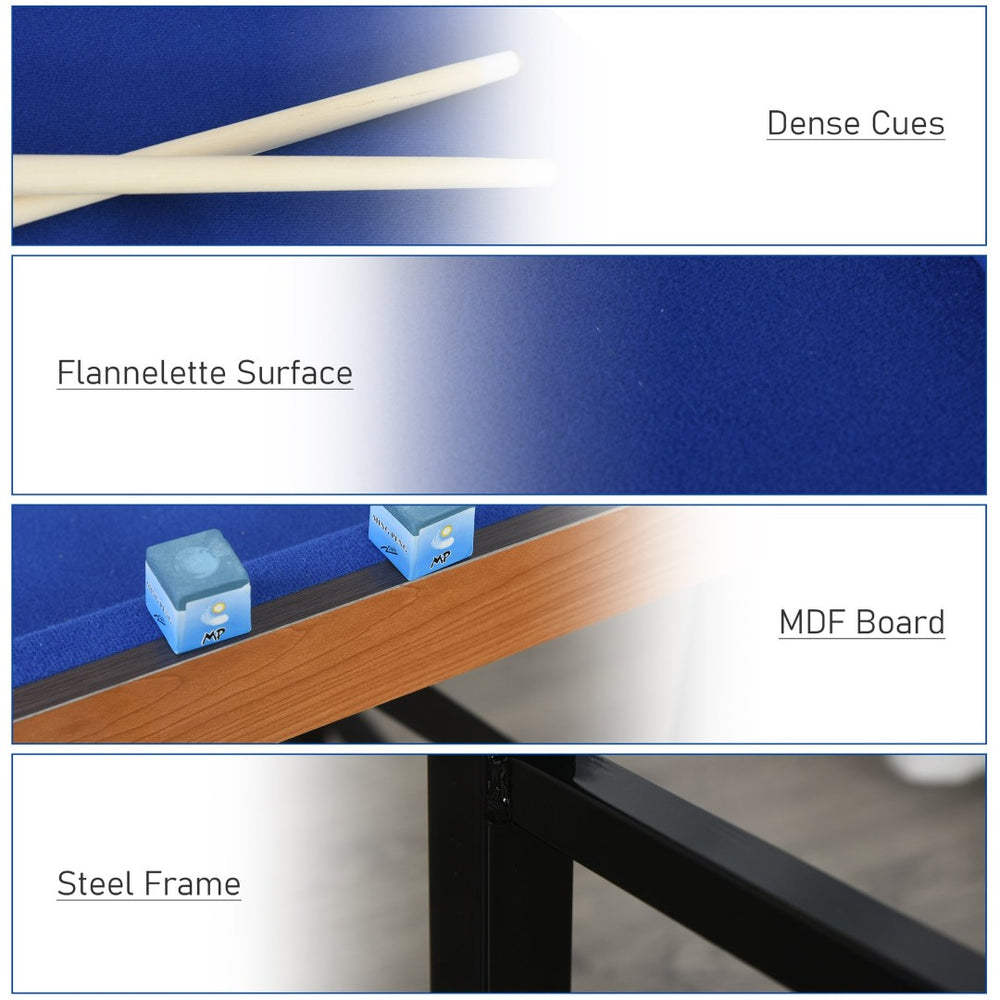 English Elm Soozier 55" Portable Folding Billiards Table - Family-Friendly Pool Game With Complete Accessory Set W2225P217203-GIGA