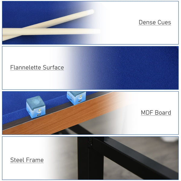 English Elm Soozier 55" Portable Folding Billiards Table - Family-Friendly Pool Game With Complete Accessory Set W2225P217203-GIGA