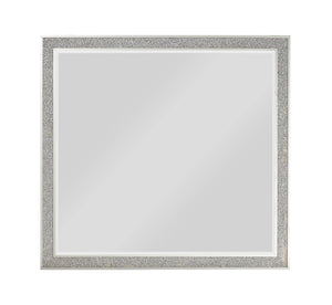 English Elm Sliverfluff Mirrored Frame with Champagne Finish Accent, Modern 31"x33" Wall Mirror with Acrylic Shine and Durable Wood Construction Champagne 40 L x 40 W x 3 H B2726P271965