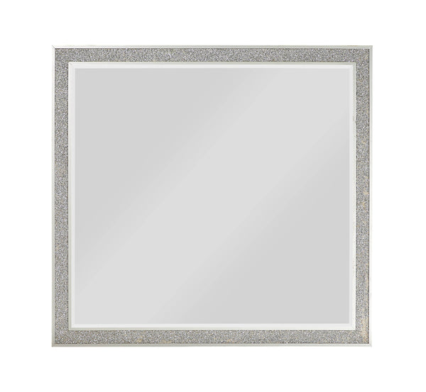 English Elm Sliverfluff Mirrored Frame with Champagne Finish Accent, Modern 31"x33" Wall Mirror with Acrylic Shine and Durable Wood Construction Champagne 40 L x 40 W x 3 H B2726P271965