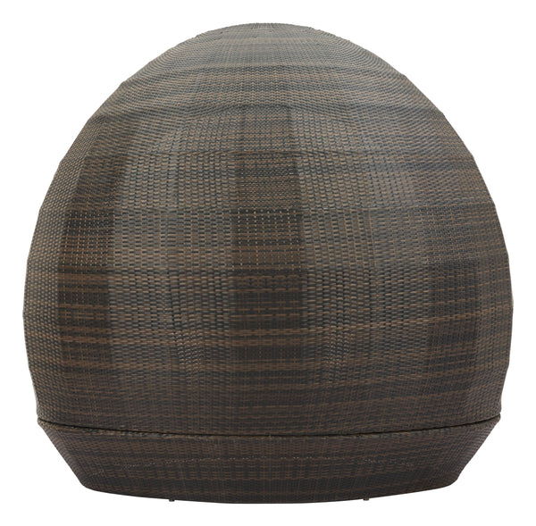 Zuo Modern Marisol Luxurious Beach Daybed In Brown & Beige – Chic Outdoor Lounge With Premium Fabric & Design Brown 100% Polyester,Aluminum,100% Polyethylene 704182-zuo-modern