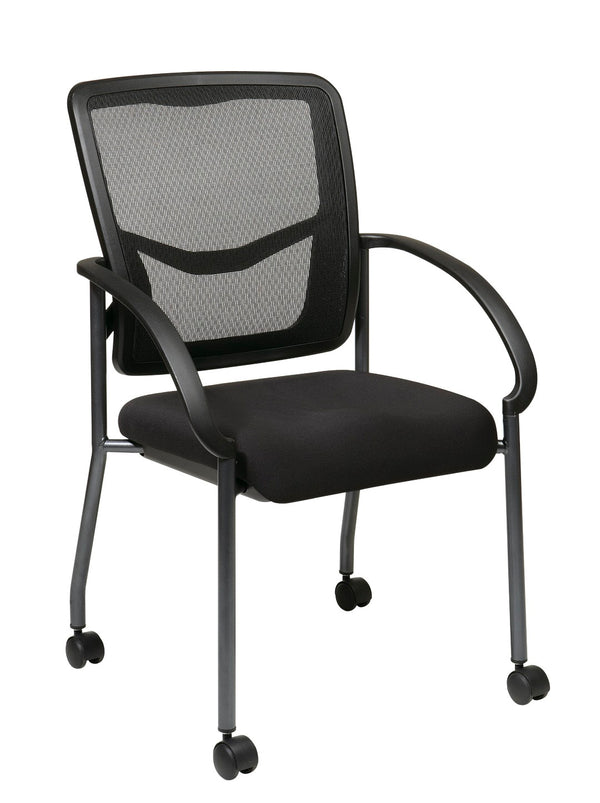 OSP Home Furnishings Progrid Breathable Mesh Visitor Chair with Lumbar Support for Office Reception Areas 85640-30