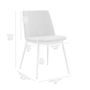 English Elm Opalyn Velvet Dining Chairs Set of 2 with Luxe Gold Metal Legs — Chic Upholstered Accent Seating for Home Gray B2736P354351