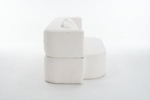 English Elm 3 Seater Convertible Sofa Bed with Chenille Upholstery and High-Density Sponge for Superior Comfort and Support Ivory T3903P379836