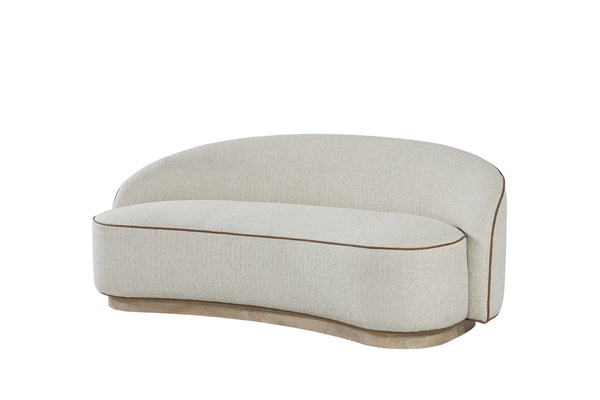 English Elm Tight Back Curved Sofa with Plinth Wood Base for Modern Living Rooms B2699P481667