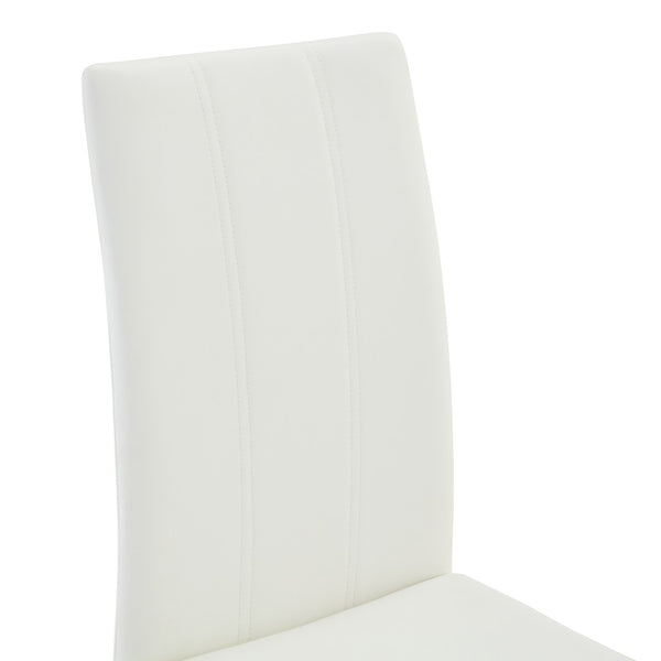 English Elm A Set of 2 Crocodile Embossed Pvc Barstools with Crystal Clasp Detail for Home Bars White W3875P381625