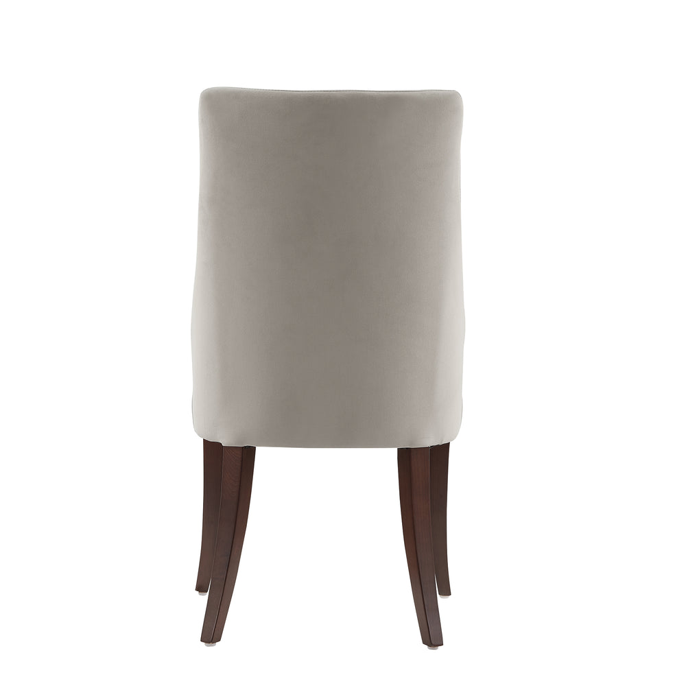 English Elm Connie Elegant Vegan Leather & Velvet Dining Chairs Set Of 2 - Modern Comfort For Any Space B365P397835