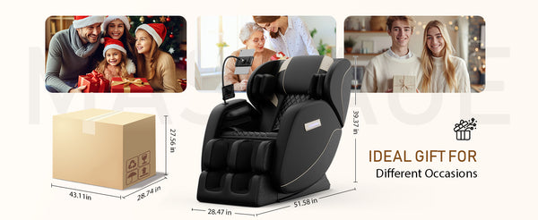 English Elm Massage Chair Recliner With Zero Gravity, Heated Therapy & Full-Body Air Compression Comfort W1875P224771
