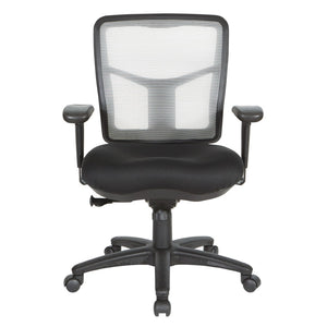 OSP Home Furnishings White Mesh Back Ergonomic Task Chair with Breathable Support and Cushioned Seat for Home Office 92555-9206