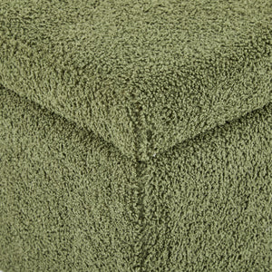 English Elm Christopher Knight Home® - Storage Ottoman Boucle Fabric Flip-Top with Birch Wood Legs, 250 lb Capacity, Compact Stylish Organizer Dark Brown,Green N779P291641G