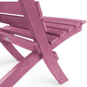 English Elm Grandcourt Recycled Hdpe Outdoor Folding Chair with Marine Grade Hardware for Patio Use Burgundy B2745P409674