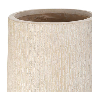 English Elm U_style Egg Shaped Mgo Stone Look Planters Set of 3 Sculptural Pots for Patio Garden N711P406659A