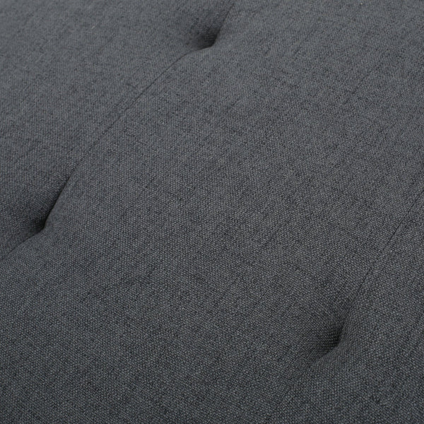 English Elm Christopher Knight Home® - STORAGE ottoman with tufted waffle stitch, birch wood legs, ample hidden storage and contemporary style Dark Gray 57608.00DGY