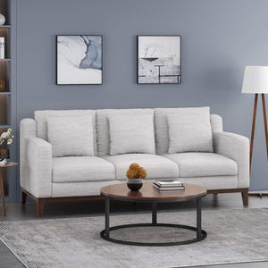 Christopher Knight Home® - Noble House - - Mirod Comfy 3-Seat Sofa With Wooden Legs, Modern For Living Room And Study