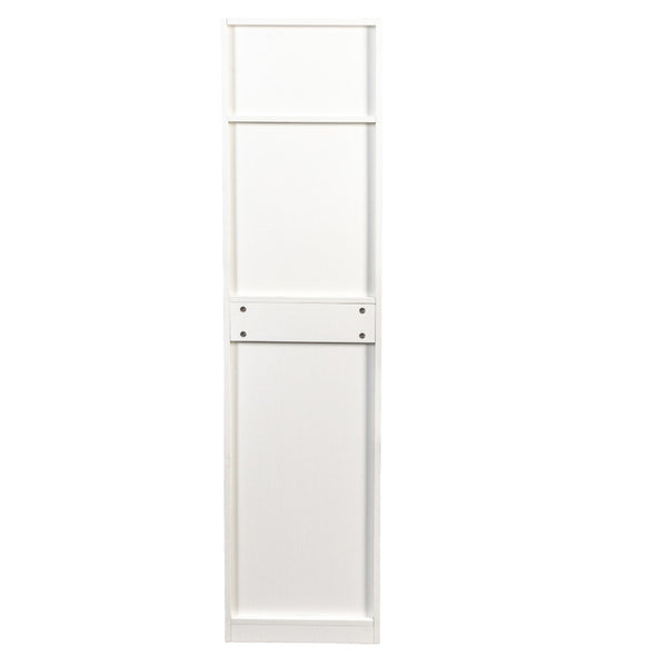 English Elm Kitchen Pantry Cabinet Freestanding Melamine Storage with Shelves for Dining Room White W331P435940