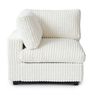 English Elm Pixel Modern Modular Sofa - Versatile Beige Corduroy L-Shaped Sectional For Cozy Living Spaces B341S00034-GIGA