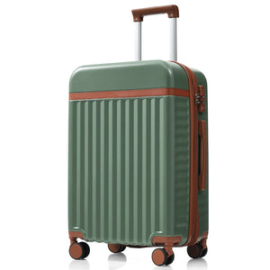 English Elm Luggage 3 Piece Abs Hard Shell Set with Usb Port Front Access and Spinner Wheels Green N726P307555E