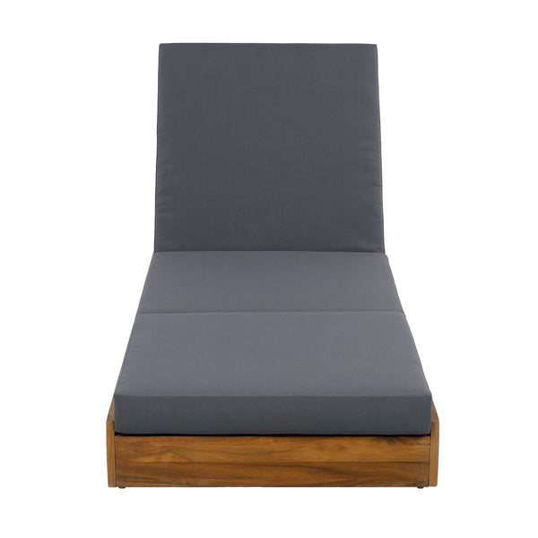 English Elm Christopher Knight Home® - Lounge Chaise Set - Durable Acacia Wood With Plush Triple-Fold Cushion For Ultimate Outdoor Relaxation N770P272405T_N770P208326G
