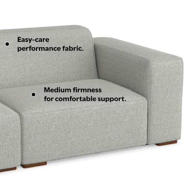 English Elm Rex Two-Seater Sofa With Left Chaise - Eco-Friendly Comfort, Soft Performance Fabric & Throw Pillows B136P199218-GIGA