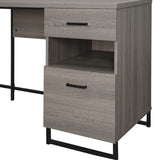 OSP Home Furnishings Hagney Lane L-Shape Desk Farm Oak