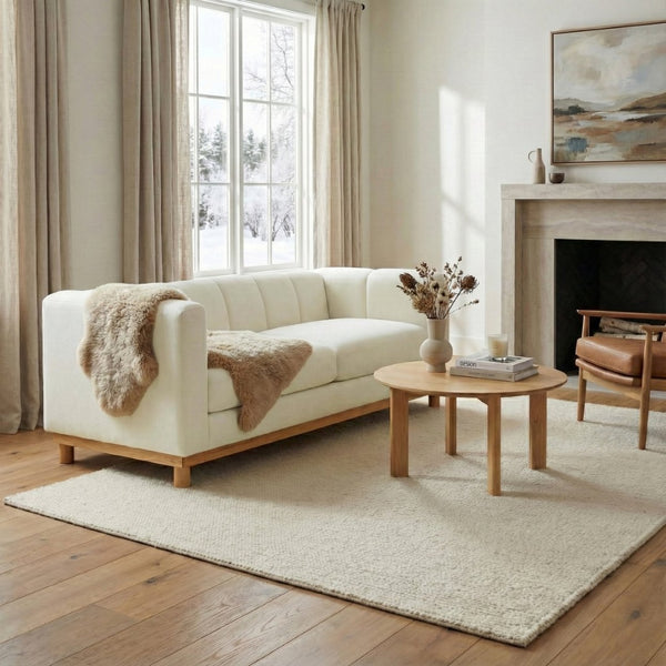English Elm Modern Chenille Loveseat with Pocket Spring Support for Apartment Living Rooms N763S000070A