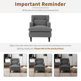 Christopher Knight Home® - Noble House - - Upholstered Accent Chair Tufted Armchair For Living Room And Bedroom, Dark Grey