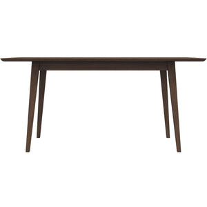 English Elm Ashcroft Furniture - Mary Mid-Century Solid Wood Rectangular Dining Table in Brown Stain, Seats 4-6, Beveled Edge Style Durable Craftsmanship B183P201819