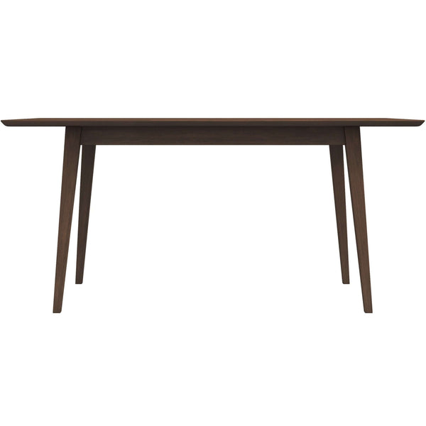 English Elm Ashcroft Furniture - Mary Mid-Century Solid Wood Rectangular Dining Table in Brown Stain, Seats 4-6, Beveled Edge Style Durable Craftsmanship B183P201819