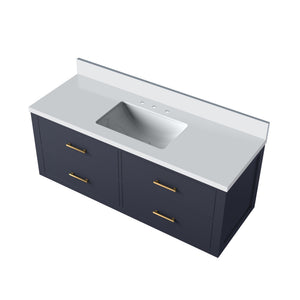 English Elm Blue Single-Sink Bath Vanity 48" Wide With Cultured Marble Top - Stylish, Durable & Fully Assembled! B2731P258005