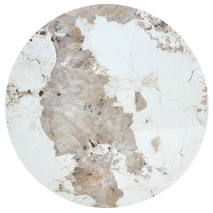 English Elm Table 5-Piece Dining Set: 42-Inch White Imitation Marble Round Top With 4 Chic Black Chairs & Gold Legs W2920S00051-GIGA