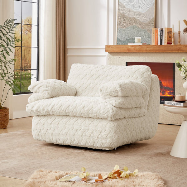 English Elm Liyasi Full Compression Swivel Lounge Chair - Cozy Ergonomic Seat With Memory Foam For Relaxation W820P312318