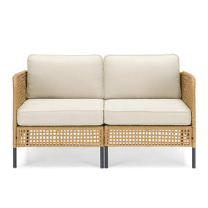 English Elm Outdoor Wicker Swivel Glider Chair Set Patio Rocker with Plush T Back Cushions T3773P419997