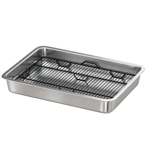 English Elm Dog Potty Tray Stainless Steel with Elevated Grate for Indoor Outdoor Balcony Use T3971P414993