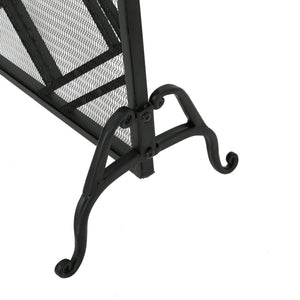 English Elm Christopher Knight Home® - FIRE Iron Fireplace Screen with Durable Mesh Guard and Stable Frame for Safety and Classic Hearth Appeal Black 61129.00BLK