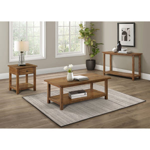 English Elm Castleton Solid Pine End Table with Drawer and Shelf for Farmhouse Living Rooms B062P451648
