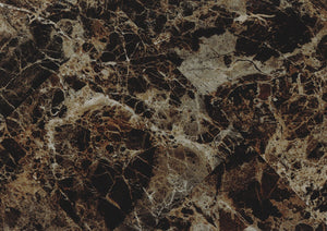 English Elm Black Faux Marble Dining Table 48" Rectangular Metal Frame Casual 4-Seater Compact Design B011P262347